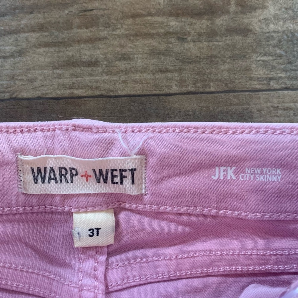 Warp + Weft light Pink JFK NYC skinny jeans - Picture 3 of 9